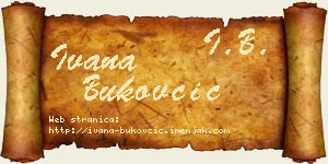 Ivana Bukovčić vizit kartica